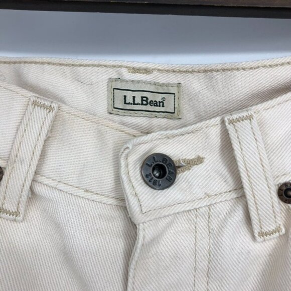 L.L. Bean Beige  cream Jean Short Shorts size 10 - Picture 4 of 14